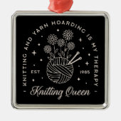 Ornement Carré Argenté Fil tricot tricot à accumulation sorcier blanc noi (Devant)