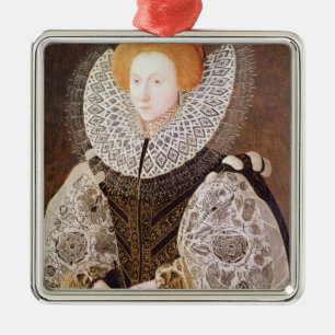 Ornement Carré Argenté Fille inconnue, âgée 20, 1587