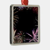 Ornement Carré Argenté Finale grande de feux d'artifice (Droite)