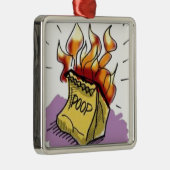 Ornement Carré Argenté Flamber Poo (Droite)