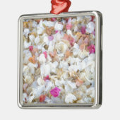 Ornement Carré Argenté Fleurs sèches par CONFETTIS (Gauche)