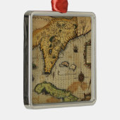 Ornement Carré Argenté FloridaPanoramic MapFlorida (Droite)