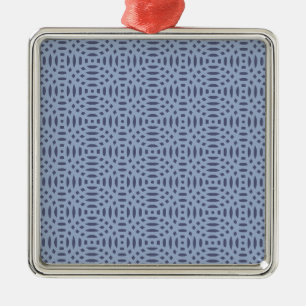 Ornement Carré Argenté Formes circulaires bleues modernes en motif transp