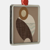 Ornement Carré Argenté Formes de terre (Droite)