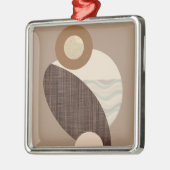 Ornement Carré Argenté Formes de terre (Gauche)