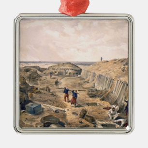 Ornement Carré Argenté Fossé de la bastion du Mat, plat 'de Seat