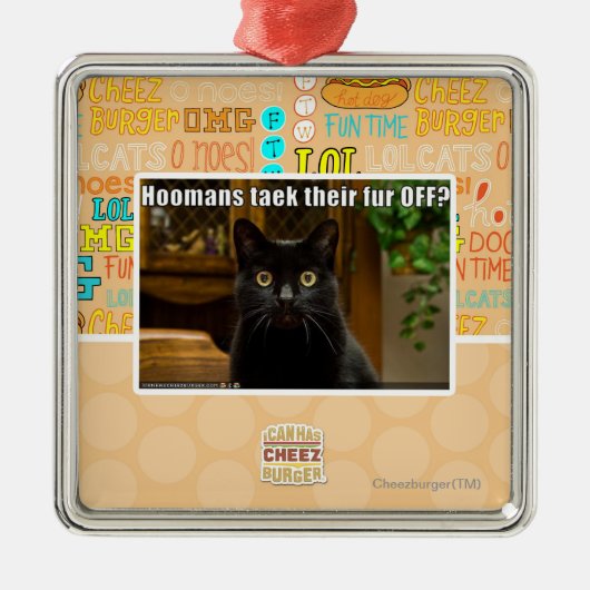 Ornement Carré Argenté Fourrure de Hoomans Taek là ? (Devant)