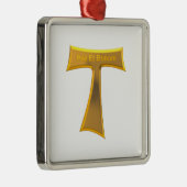 Ornement Carré Argenté Franciscan Tau (Droite)