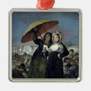 Ornement Carré Argenté Francisco Jose de Goya y Lucientes la lettre ou