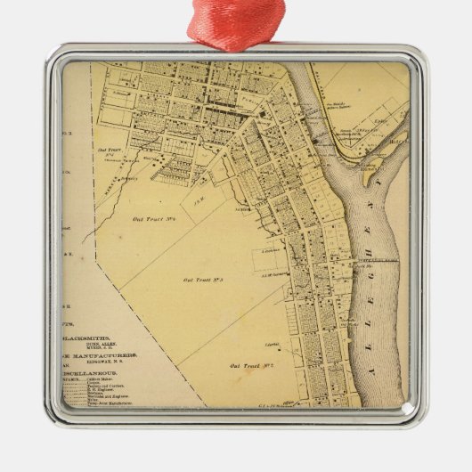 Ornement Carré Argenté Franklin (Devant)