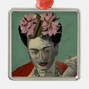 Ornement Carré Argenté Frida Kahlo par Garcia Villegas
