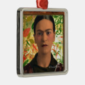 Ornement Carré Argenté Frida Kahlo Reflejando (Droite)