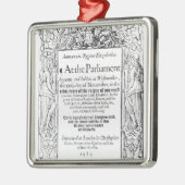 Ornement Carré Argenté Frontispice à un compte du parlement (Gauche)