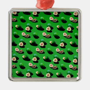 Ornement Carré Argenté Fruit exotique de goyave