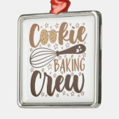 Ornement Carré Argenté Fun Cookie Baking Creative (Gauche)