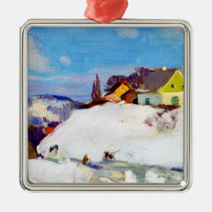 Ornement Carré Argenté Gagnon - Ferme, Baie Saint Paul