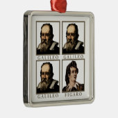 Ornement Carré Argenté Galilée Figaro (Droite)