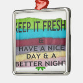 Ornement Carré Argenté garder sa liberté (Gauche)