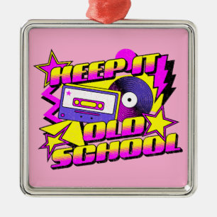 Ornement Carré Argenté Gardez l'ancienne école