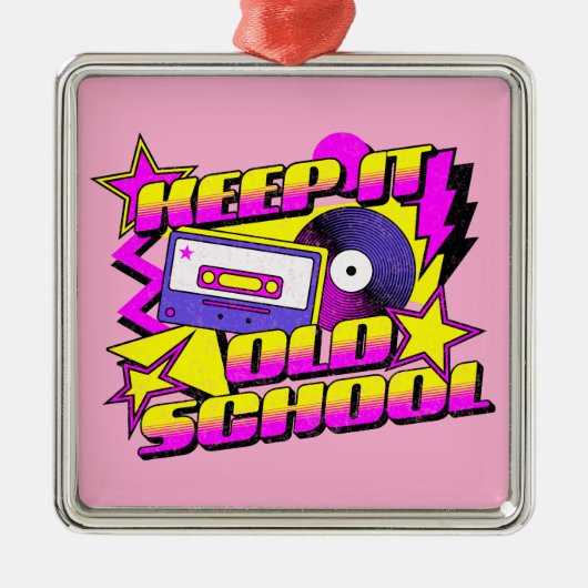 Ornement Carré Argenté Gardez l'ancienne école (Devant)