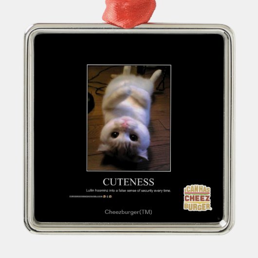 Ornement Carré Argenté Gentillesse (Devant)