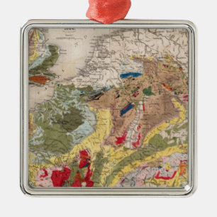 Ornement Carré Argenté Géologie de l'Europe