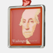 Ornement Carré Argenté George Washington (Gauche)