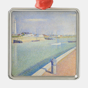 Ornement Carré Argenté Georges Seurat - Le Chenal de Gravelines