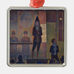 Ornement Carré Argenté Georges Seurat - Parade de cirque