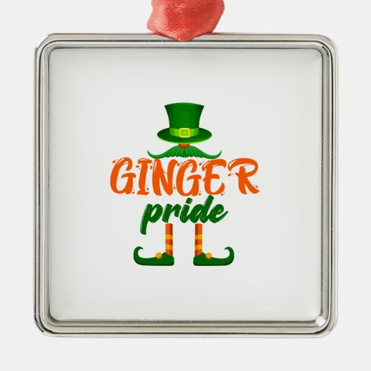 Ornement Carré Argenté Ginger Pride (Devant)