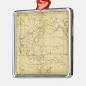 Ornement Carré Argenté Globe (Gauche)