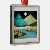 Ornement Carré Argenté Golden River (Droite)