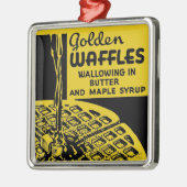 Ornement Carré Argenté Golden Waffles Breakfast (Gauche)