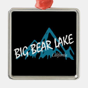 Ornement Carré Argenté Grand lac Bear Californie Montagnes