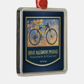 Ornement Carré Argenté Grand Passage Allegheny (vélo2) 2 (Droite)