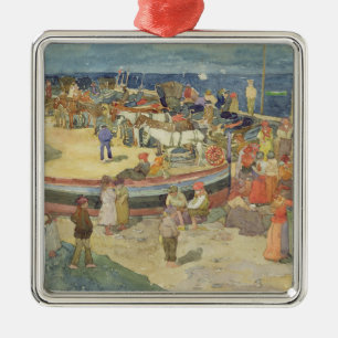 Ornement Carré Argenté Grande marina, Capri