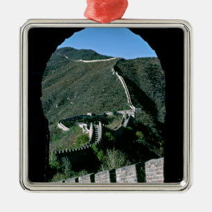 Ornement Carré Argenté Grande Muraille de Chine célèbre - Pékin, Asie