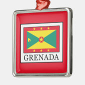 Ornement Carré Argenté Grenade (Gauche)