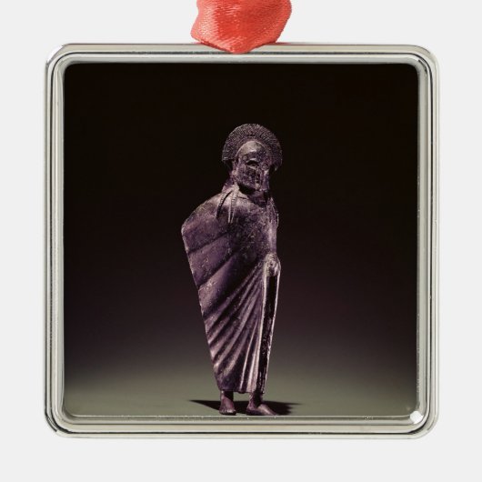 Ornement Carré Argenté Guerrier spartiate (Devant)