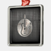 Ornement Carré Argenté Guitare acoustique rocailleuse (Gauche)