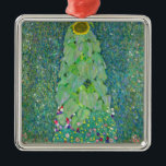 Ornement Carré Argenté Gustav Klimt - Le tournesol<br><div class="desc">Le tournesol - Gustav Klimt,  Huile sur toile,  1907</div>