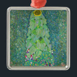 Ornement Carré Argenté Gustav Klimt - Le tournesol<br><div class="desc">Le tournesol - Gustav Klimt,  Huile sur toile,  1907</div>