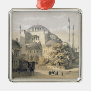 Ornement Carré Argenté Haghia Sophia, plat 19 : vue extérieure du mosq