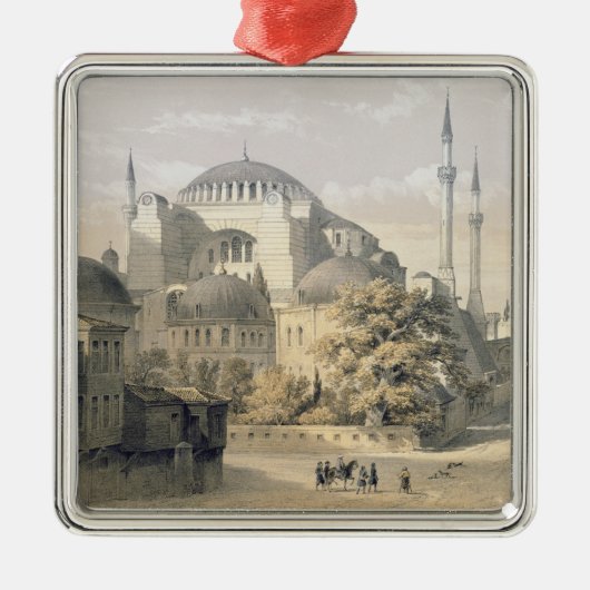 Ornement Carré Argenté Haghia Sophia, plat 19 : vue extérieure du mosq (Devant)