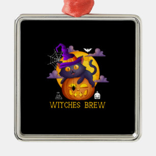 Ornement Carré Argenté Halloween Brew