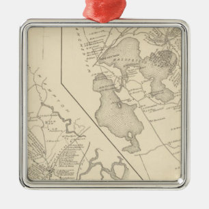 Ornement Carré Argenté Hampton Falls, Auburn