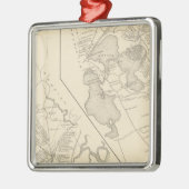 Ornement Carré Argenté Hampton Falls, Auburn (Gauche)