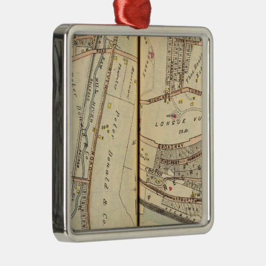 Ornement Carré Argenté Hastings, New York (Droite)