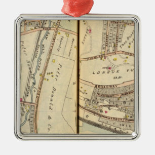 Ornement Carré Argenté Hastings, New York