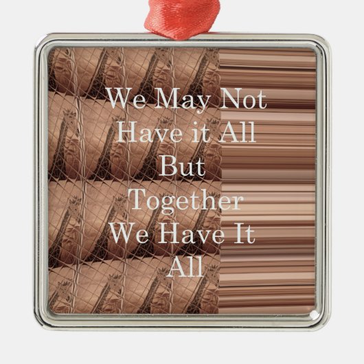 Ornement Carré Argenté Have it toutes les girafes Safari Hakuna Matata wo (Devant)